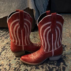 Red cowboy boots